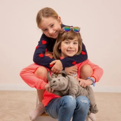 Teddy-Hermann Nashorn Liegend 45 Cm 2 Teddy-Hermann Nashorn Liegend 45 Cm – Bild 2