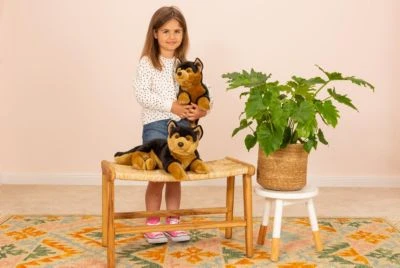 Teddy-Hermann Schäferhund Liegend 45 Cm 4 Teddy-Hermann Schäferhund Liegend 45 Cm – Bild 4