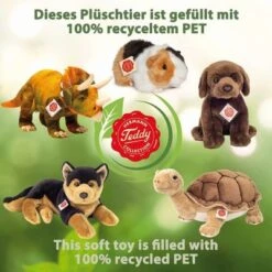 Teddy-Hermann Spielzeug/Puppen & Plüschspielzeug/Plüschspielzeug/Kuscheltiere Teddy Hermann 91837 Katze Liegend Rot Getigert 20 Cm, Kuscheltier, Plüschtier Mit Recycelter Füllung, Nachhaltig Rot -Teddy Hermann® 29968750 04