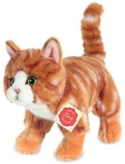 Teddy-Hermann Katze Stehend Rot Getigert 20 Cm