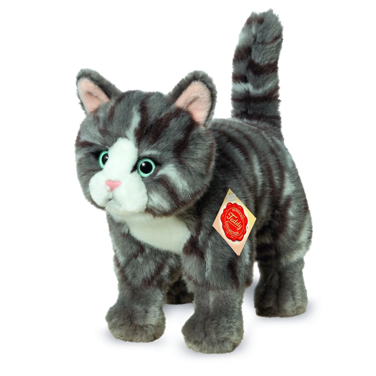 Teddy Hermann 91822 Katze Stehend Grau Getigert Ca. 20cm Plüsch Kuscheltier 1 Teddy Hermann 91822 Katze Stehend Grau Getigert Ca. 20cm Plüsch Kuscheltier