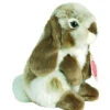 Teddy Hermann 93760 Hase Sitzend Hockend Ca. 19cm Dunkelbraun Plüsch